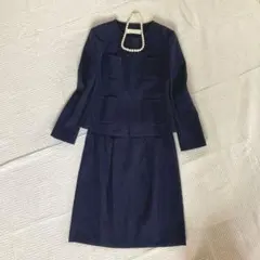 BALLSEY ツイードノーカラー ジャケット スカートセットアップ 3点セット