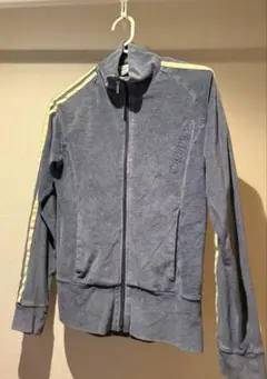 adidas グレー ジップアップジャケット