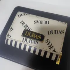 DURAS 二つ折り財布 ロゴ ストライプ