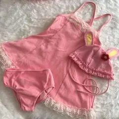 メゾピアノ　ウサギ耳付き　ワンピース水着セット サイズ　130 セパレートタイプ