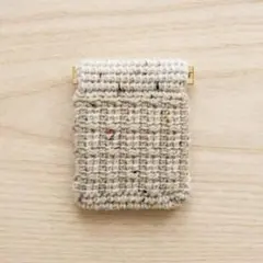 ハンドメイド バネ口ポーチ 編み物