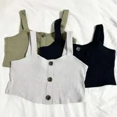 GU ビスチェ ブラック ベージュ カーキ 3着セット