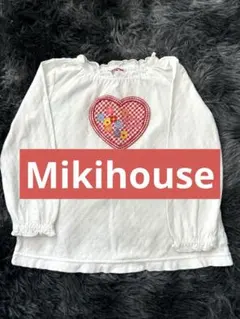 Mikihouse ハート刺繍 Tシャツ 100