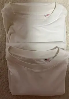 しまむら　コットン　 Tシャツ 半袖 ホワイト　白　無地　USA LLサイズ
