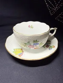 ヘレンド ヴィクトリアシンプル ピンクプラチナライン トリオ ①