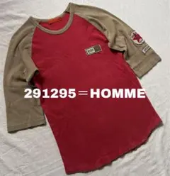 291295＝HOMME 平成　7部丈　カットソー　y2k グランジ　ワッペンのサムネイル