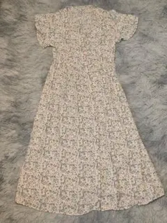GU 小花柄 ロングフレアワンピース L