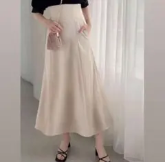 GRL グレイル バックシャーリングフレアスカート ロングスカートrut905