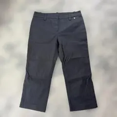 LV標誌五金扣 路易威登 褲腳鈕扣 短版褲 黑色 38 RW071A