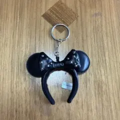 ディズニー カチューシャキーホルダー ブラック ミニー
