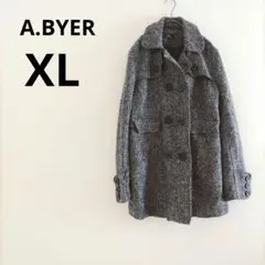 ピーコート【XL】ブラック レディース アウター A.BYER ミックス
