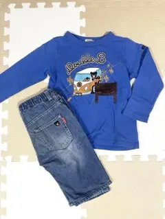 ダブルビー　ロンTとハーフデニム　2点セット　110サイズ