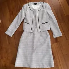 美品！セレモニー　グレー ツイード スカートスーツ セット