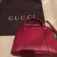 GUCCI グッチ マイクログッチシマ トートバッグ 2way 赤 GUCCI グッチ マイクログッチシマ トートバッグ 2way 赤 - メルカリ