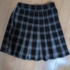 ブラック系チェック フレアキュロット 150