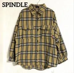 SPINDLE スピンクル　チェックシャツ　ジャケット　ベージュ　Mサイズ