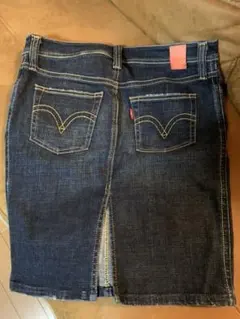 リーバイス デニムスカート Mサイズ Levi's ユーズド加工 ストレッチ素材