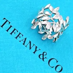 【美品】10号 現行品 ティファニー オリーブリーフ バンドリング SV925