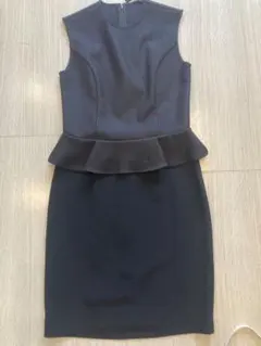 YOKO CHAN ノースリーブ ペプラムワンピース ブラックのサムネイル