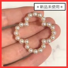 ☆ブローチ　ゴールド　フェイクパール　上品　フォーマル　セレモニー　花　フラワー