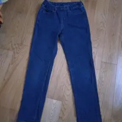 ユニクロ　150cm デニムブルー ストレートパンツ
