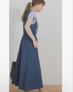 Sonny Label　クロス刺繍デニムジャンパースカート