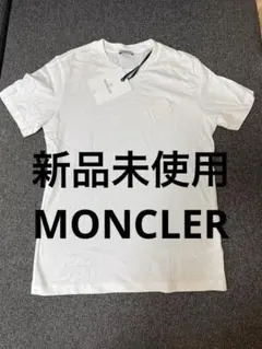 ★新品 タグ付き MONCLER 半袖 Tシャツ ホワイト ロゴ レディースのサムネイル