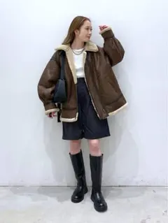 レプシィム　フライトボアジャケット　ma-1 ボア　コート　ムートン　美品