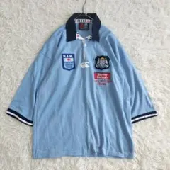 【希少】カンタベリー 七分袖 ラグビージャージ ゆるダボ レア ポロシャツ M
