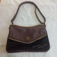 axes femme ストライプ ショルダーバッグ