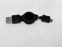 巻取り式 USBケーブル Type-A to Micro-B ブラック