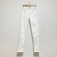 【ザラ】ZARA スキニーデニム パンツ ホワイト レディース M カジュアル