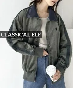 k0601 CLASSICAL ELF 胸刺繍ベロアトラックジャケットのサムネイル