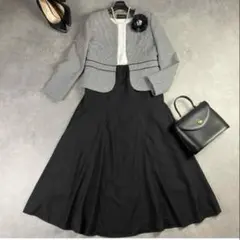 オペークドットクリップ他 セレモニースーツ L ママスーツ 卒業式 入学式 式典