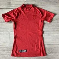 未使用に近い　アンダーアーマー 半袖　インナー 150 レッド　赤　野球　YLG