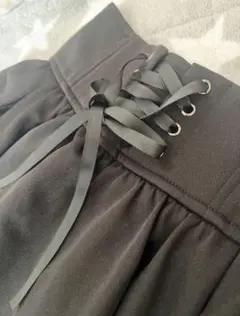 INGNI レースアップ フレアスカート ブラック