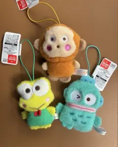 サンリオキャラクターズ　ふわもこワッペンこれくしょん　マスコット（3個セット）