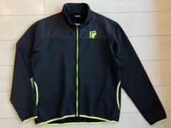 美品 メンズL rocheローチェ 黒のウォームアップジャケット 裏フリース