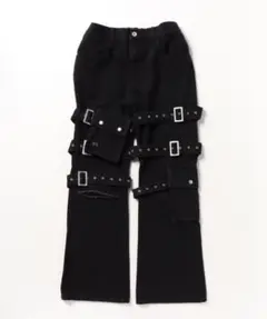 レフレム レア品 ワイドパンツ ブラック カーゴパンツ デニム フレアのサムネイル