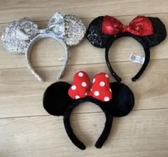 ミニー　カチューシャ3点セット(アメリカ購入あり)
