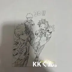 僕のヒーローアカデミア 緑谷出久 爆豪勝己 轟焦凍 30巻記念 イラストカード