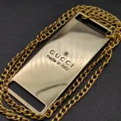 GUCCI プレート ネックレス ゴールド グッチ y2k 94 - メルカリ
