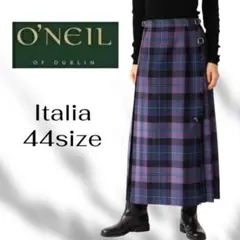 美品【O'NEIL OF DUBLIN】チェックプリーツスカート 希少44サイズのサムネイル