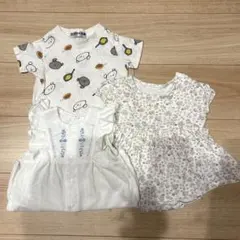 女の子ベビー服3点 묶음 판매 70〜80 バースデイ他