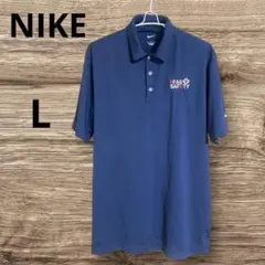 激レア【企業刺繍】NIKE ポロシャツ L ネイビー 海外規格 ビッグサイズのサムネイル