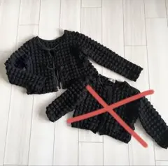 しまむら ポップコーントップス　ポップコーンカーディガン　黒ブラック