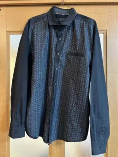 【美品・レトロ柄シャツ】ヴィンテージ おしゃれ古着 長袖 春物