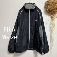 【フィラ】 M♪ メンズ ジャンパー 長袖 ファスナー ブラック グレーのサムネイル