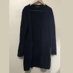 ロングカーディガン　ダークネイビー　Sサイズ　nano universe