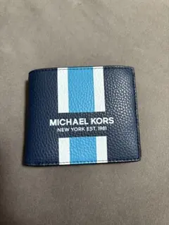 MICHAEL KORS（マイケルコース） 二つ折り財布 ネイビー/ブルー